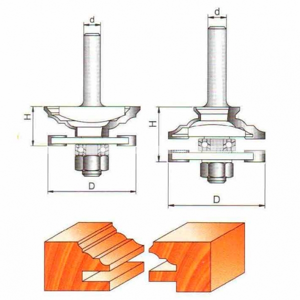 Фреза Globus 3501 Set (12)комбинированная рамочная