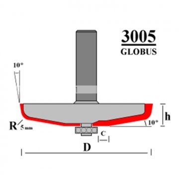 Фреза Globus 3005 D73 фигирейная горизонтальная