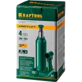 Домкрат гидравлический бутылочный Kraft-Lift, сварной, 4т, 206-393мм, KRAFTOOL 43462-4_z01