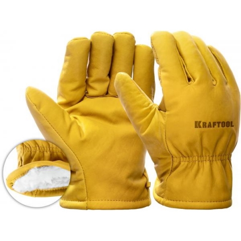 products/KRAFTOOL EXTREM WINTER от механических воздействий, XL, утеплённые, кожаные перчатки (1137-XL)