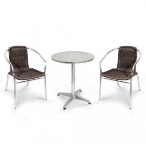products/Комплект мебели для летнего кафе Afina LFT-3099B/T3127-D60 Brown (2+1), арт. LFT-3099B/T3127-D60 Brown 2Pcs