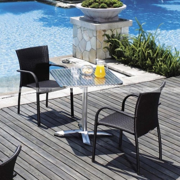 Комплект мебели для летнего кафе из иск. ротанга Afina LFT-3125A/Y282A-W52 Brown (2+1), арт. LFT-3125A/Y282A-W52 Brown 2Pcs