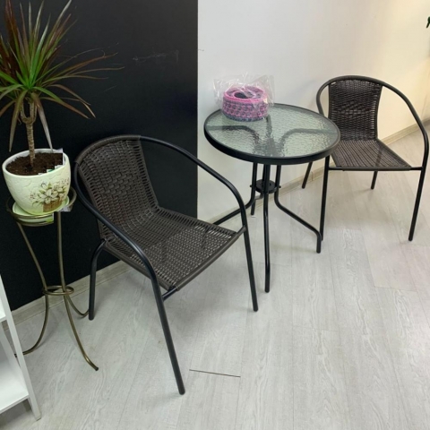 products/Комплект мебели Асоль-LR02 LRC-02/LRT-02-D60 Dark Brown (2+1) Afina