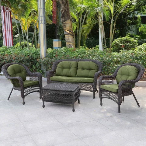 products/Комплект плетеной мебели из искусственного ротанга LV520BG Beige/Green Afina