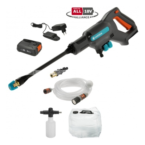 Мойка высокого давления аккумуляторная Gardena AquaClean 24/18V P4A Premium Set 14800-34.000.00	