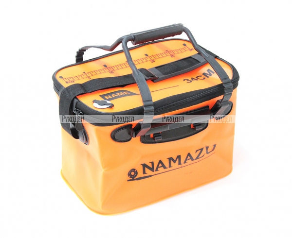 N-BOX21 Сумка-кан Namazu складная с 2 ручками, размер 34*22*21, материал ПВХ, цвет оранж