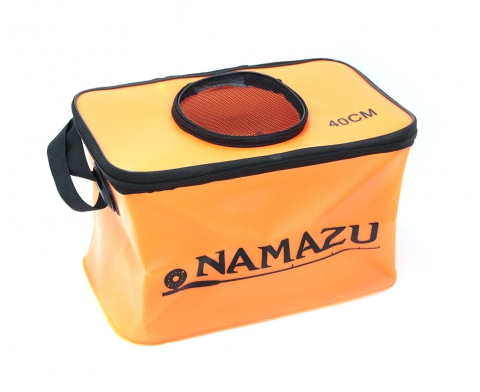 products/N-BOX23 Сумка-кан Namazu складная с окном, размер 40*24*24, материал ПВХ, цвет оранж