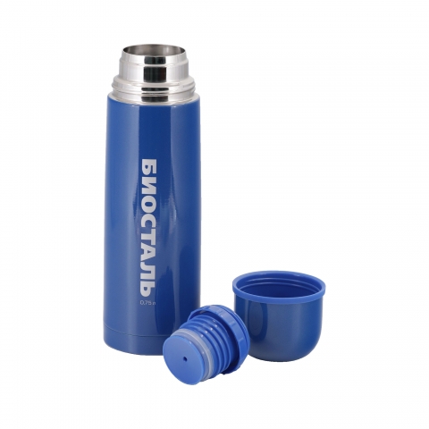 products/NB-750 С-B Термос "Биосталь" с узкой горловиной, цв.синий, 0,75 л.Следопыт
