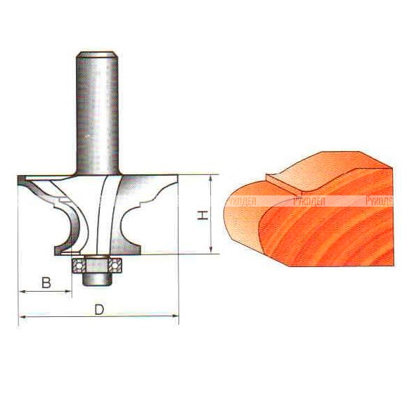 Фреза Globus 2036 D24 кромочная фигурная