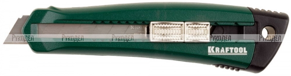 Нож с сегментированным лезвием Solingen, KRAFTOOL 09195, металлический корпус, кассета с 3 лезвиями, 18 мм 09195_z01
