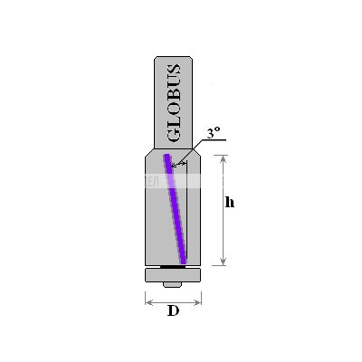 Фреза Globus 1020S d16h30 кромочная прямая