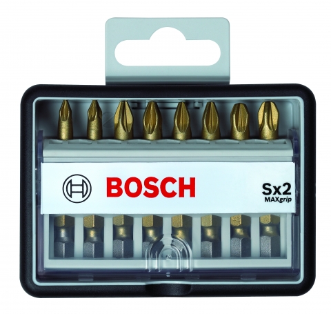 products/Набор бит (8 шт; Max Grip) Robust Line Sx2 TIN Bosch 2607002571