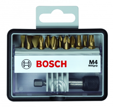 products/Набор бит (12 шт; Max Grip) Robust Line M4 TIN Bosch 2607002580