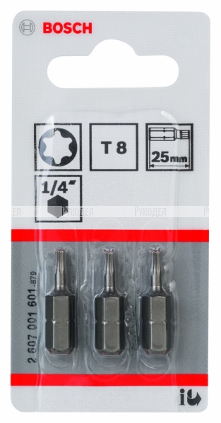 3 БИТ 25ММ TORX T8 XH 2607001601