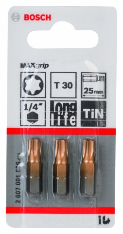 products/3 БИТ 25ММ TORX T30 TIN 2607001696