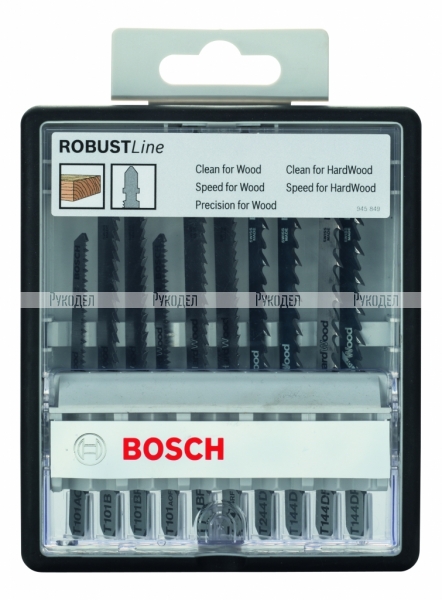 10 ПИЛОК Bosch ПО ДЕРЕВУ. T-ХВОСТ. ROBUST LINE 2607010540