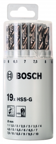 products/Набор сверл по металлу 19 шт. (1-10 мм; HSS-G) BOSCH 2.607.018.361