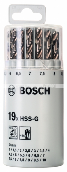 Набор сверл по металлу 19 шт. (1-10 мм; HSS-G) BOSCH 2.607.018.361