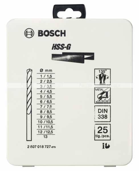 Сверло по металлу 25 шт. (1-13 мм; HSS-G) BOSCH 2.607.018.727