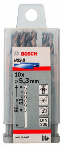 products/Сверло HSS-G Standardline (10 шт; 5.3х86 мм; HSS) по металлу Bosch 2608585492