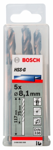 products/5 HSS-G СВЕРЛ 8.1ММ 2608585508