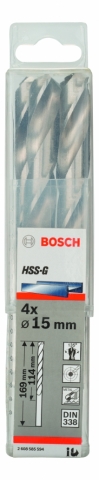 products/Сверло HSS-G Standardline (4 шт; 15х169 мм; HSS) по металлу Bosch 2608585594