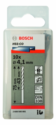 products/Сверло HSS-Co Standardline (10 шт; 4.1х75 мм; DIN 338) по металлу Bosch 2608585881