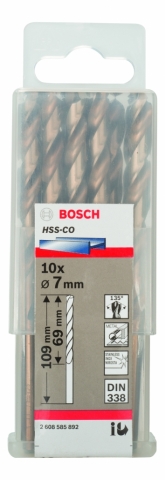 products/Сверло HSS-Co Standardline (10 шт; 7х109 мм; DIN 338) по металлу Bosch 2608585892