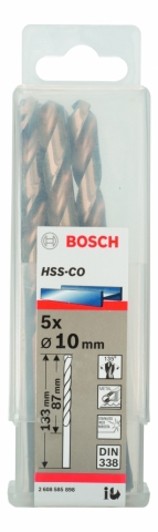 products/Сверло HSS-Co Standardline (5 шт; 10х133 мм; DIN 338) по металлу Bosch 2608585898