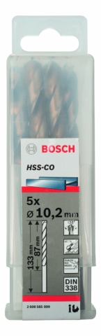 products/Сверло HSS-Co Standardline (5 шт; 10.2х133 мм; DIN 338) по металлу Bosch 2608585899