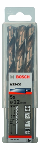 products/Сверло HSS-Co Standardline 5 шт; 12х151 мм; DIN 338 по металлу Bosch 2608585903