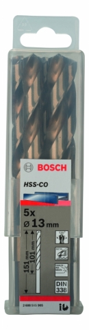 products/Сверло HSS-Co Standardline (5 шт; 13х151 мм; DIN 338) по металлу Bosch 2608585905