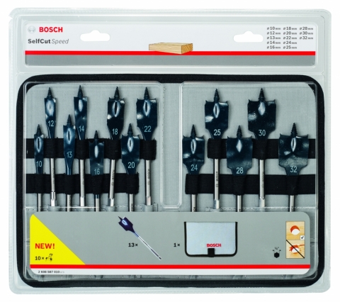 products/Набор перьевых сверл Bosch SELFCUT из 13 шт 10-32мм 2608587010