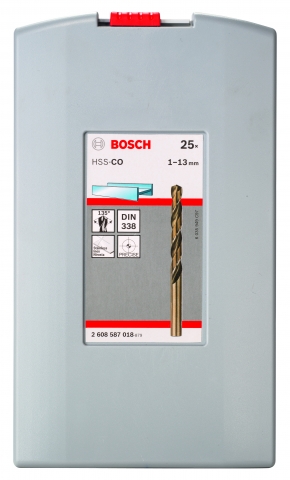 products/Набор сверл (25 шт; 1-13 мм; HSS-Co) по металлу Bosch 2608587018