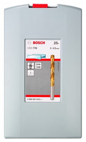 products/Набор сверл (25 шт; 1-13 мм; HSS-TiN) по металлу Bosch 2608587019