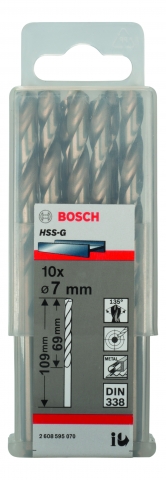 products/Сверло HSS-G Standardline (10 шт; 7х109 мм; HSS) по металлу Bosch 2608595070