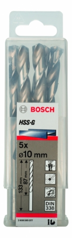 products/Сверло HSS-G Standardline (5 шт; 10х133 мм; HSS) по металлу Bosch 2608595077