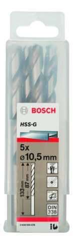 products/Сверло HSS-G Standardline (5 шт; 10.5х133 мм; HSS) по металлу Bosch 2608595078