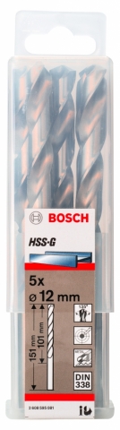 products/Сверло HSS-G Standardline (5 шт; 12х151 мм; HSS) по металлу Bosch 2608595081