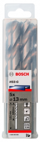 products/Сверло HSS-G Standardline (5 шт; 13х151 мм; HSS) по металлу Bosch 2608595083