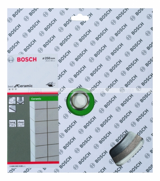 Алмазный диск Bosch Best for Ceramic 250-30/25,4 2608602638