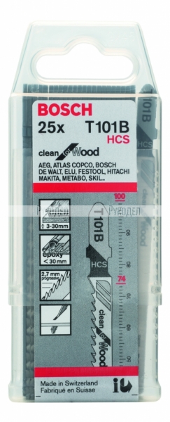 25 ЛОБЗИКОВЫХ ПИЛОК Bosch T 101 B, HCS 2608633622