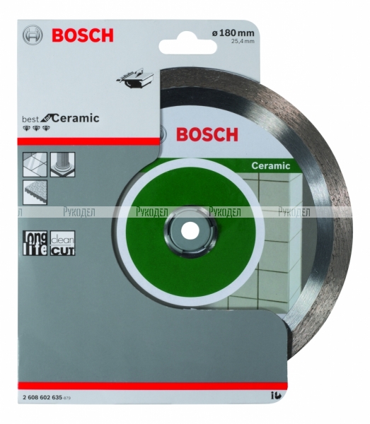 Алмазный диск Bosch Best for Ceramic180-25,4 2608602635