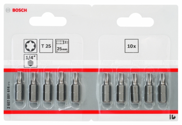 10 БИТ 25ММ TORX T25 XH 2607001616