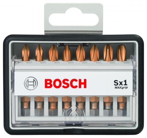 products/Набор бит (8 шт; Max Grip) Robust Line Sx1 TIN Bosch 2607002570