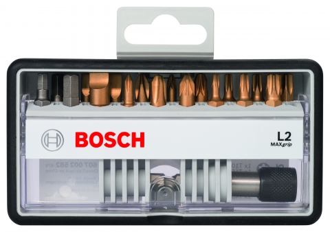 products/Набор бит (18 шт; Max Grip) Robust Line L2 TIN Bosch 2607002582