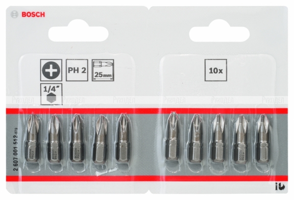 10 БИТ 25ММ PH2 XH 2607001512