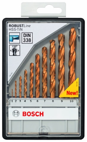 products/Сверла HSS-TIN ROBUST LINE 10 шт. Bosch 2607010536