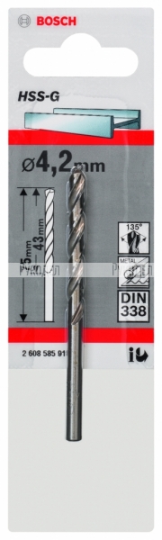 1 HSS-G СВЕРЛО 4.2ММ 2608585918