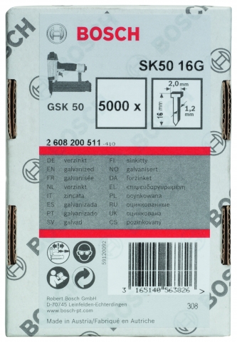 products/Штифты 5000 шт. 16х1,2х1,0 мм для штифтозабивателя GSK 50 Bosch 2608200511